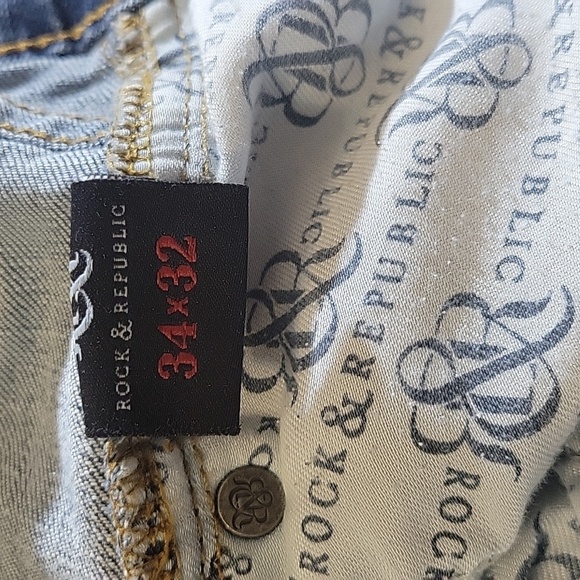 Rock and Republic mens jeans slim straight size 34/32 - Picture 6 of 7
